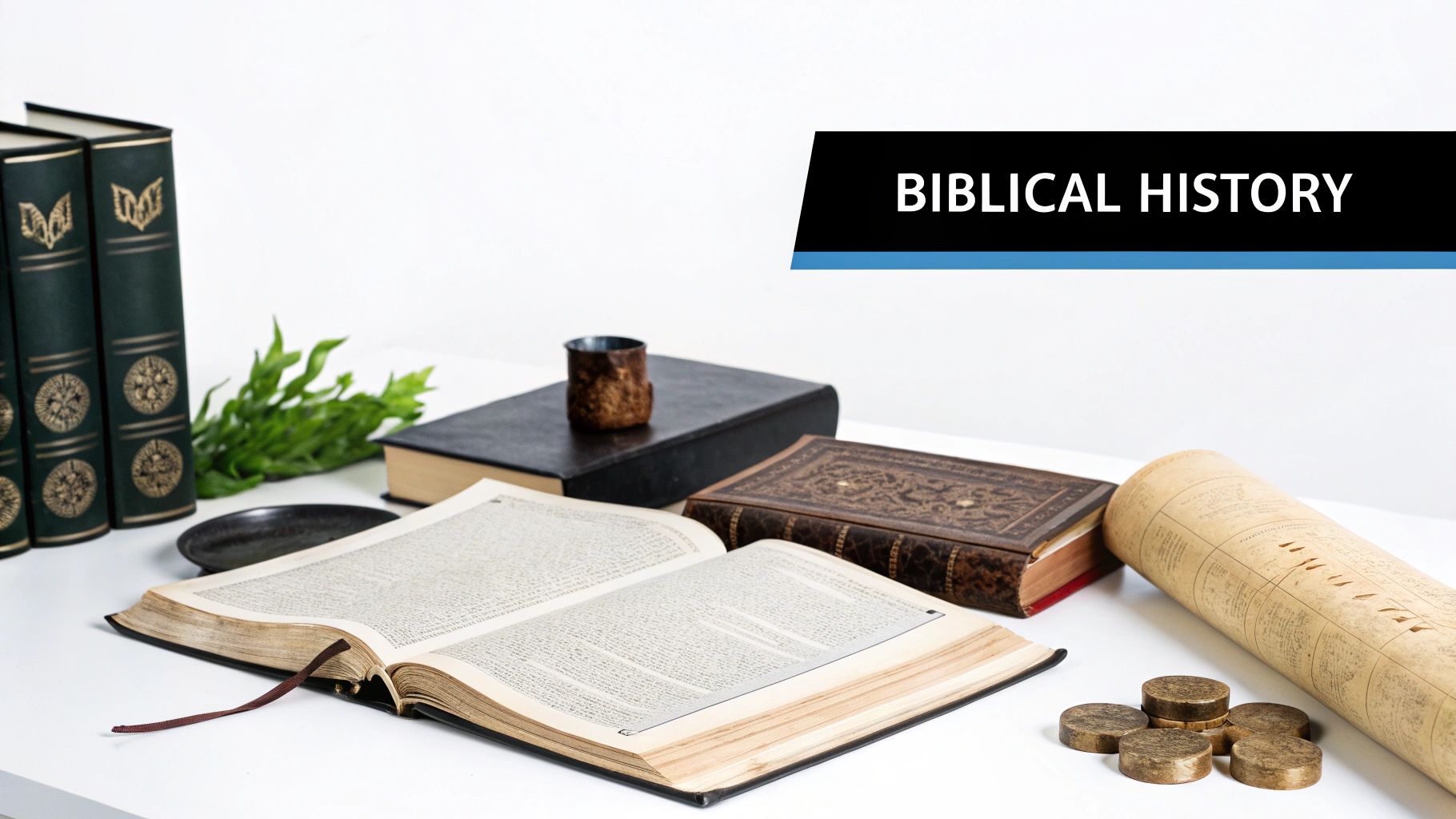 An open Bible with different translations displayed on tablets and phones.