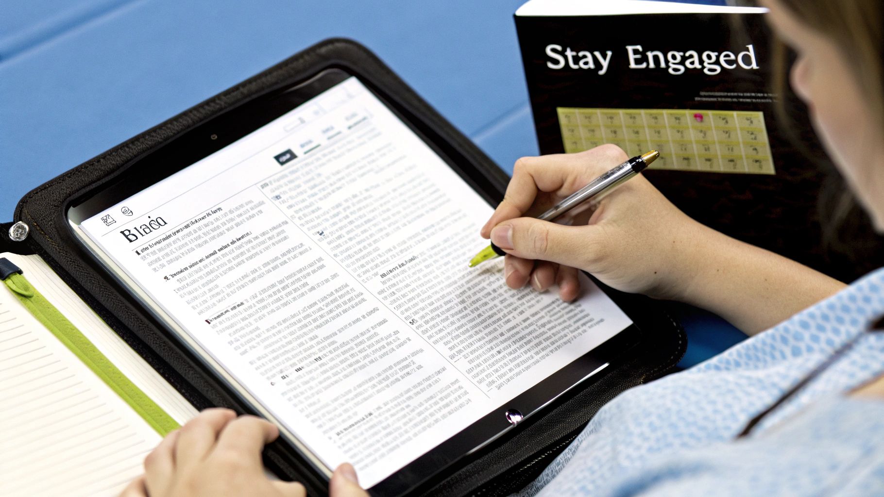 Young adults engaging in an online Bible study.