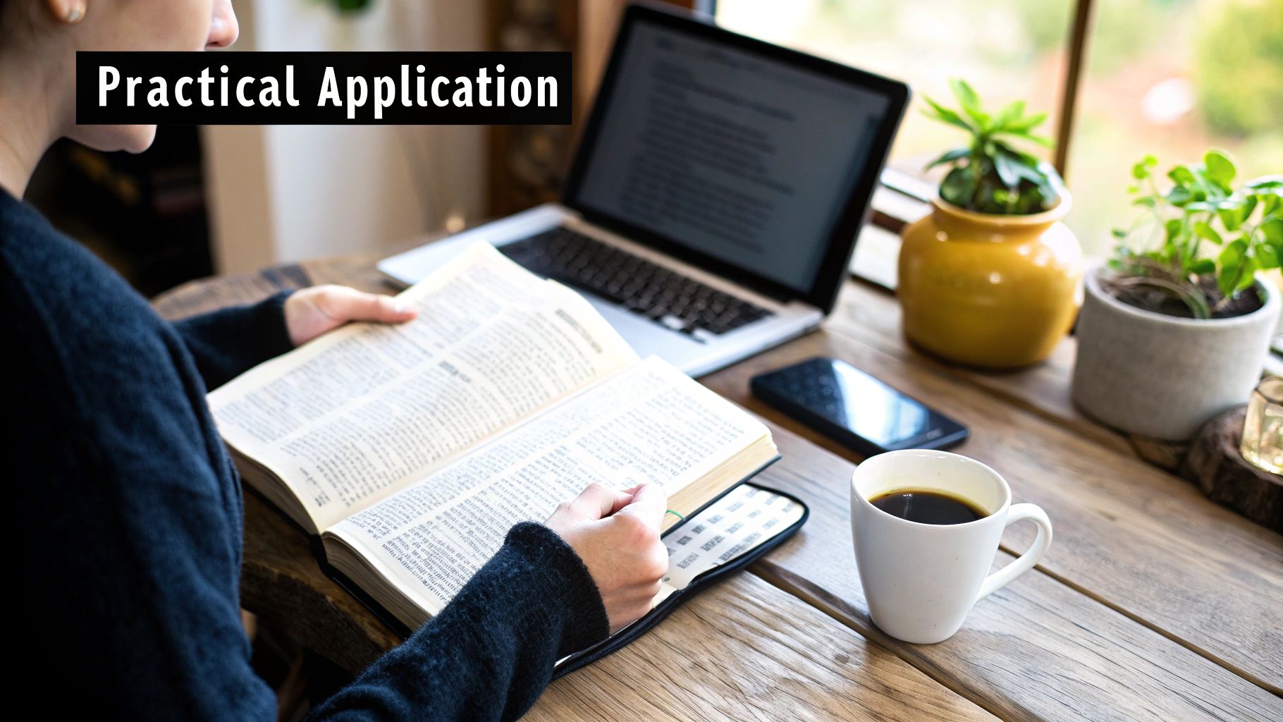 Image of person reading scripture